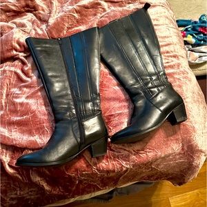 JJ Footwear extra wide calf leather boots. Size 11